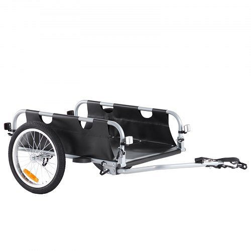 VEVOR Fahrradanhänger, 45 kg Tragkraft, faltbar und verstaubar, Schnellverschluss mit Universalkupplung, 41 cm Räder, Reflektoren, CGKHZLHJ100BHMDBAV0