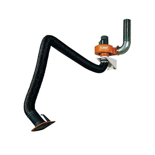 ELMAG Abluftset mit Absaugarm 3m in Schlauchausführung, Länge: 3m, Ø 150 mm (ohne Filter) Ventilator 2.000 m³/h 0, 75 kW 3x400 V, 57527
