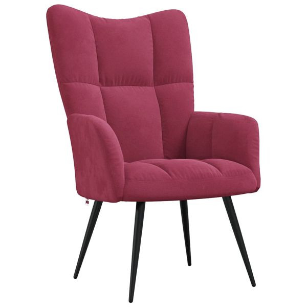 vidaXL Relaxsessel Farbe Weinrot Samt, 328078, 8720286424490