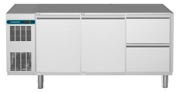 ALPENINOX Kühltisch, 3 Abteile CLM 700 3-7011, für GN 1/1, steckerfertig, Umluftkühlung, 402721049