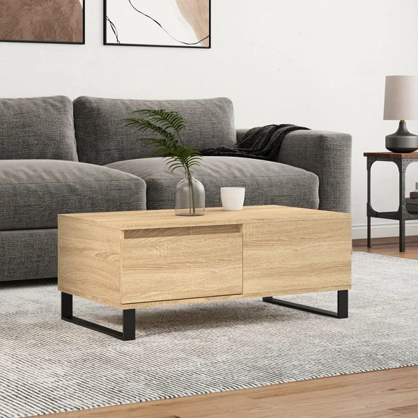vidaXL Couchtisch Sonoma-Eiche 90x50x36,5 cm Holzwerkstoff, 830815