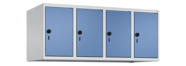 C+P Schrankaufsatz Classic PLUS, Aufsatzschrank, 7035/5023, Drehriegel, 500x1200x500mm, 4 Abteile, 080090-40 S10005