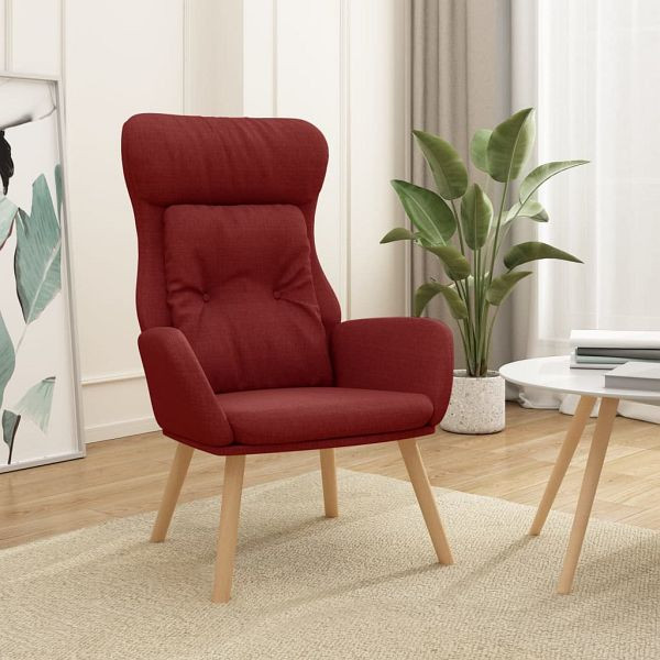 vidaXL Relaxsessel Weinrot Stoff, 341298
