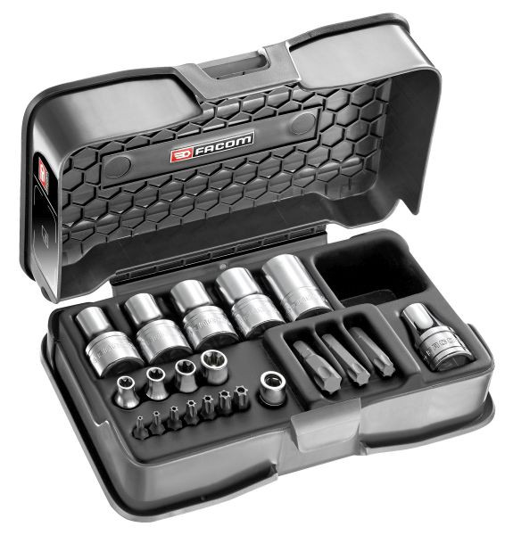 Facom Sortiment mit Steckschlüsseln 1/4" und 1/2", 5-teilig, RSX.19BPB