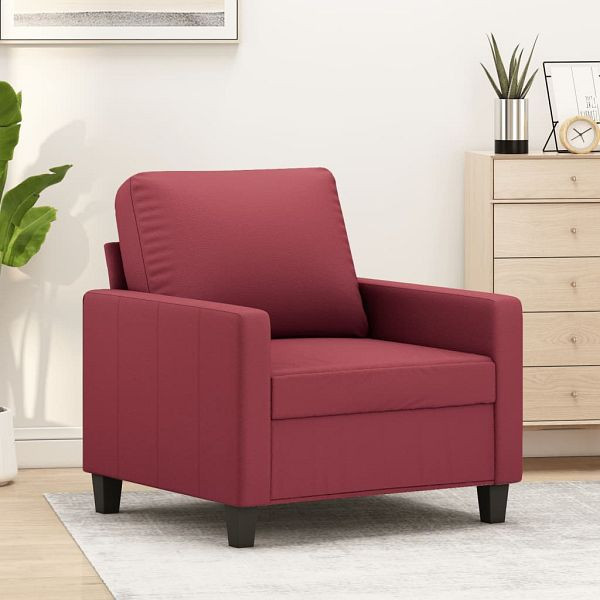vidaXL Sessel Weinrot 60 cm Kunstleder, 359130, 8721012138568
