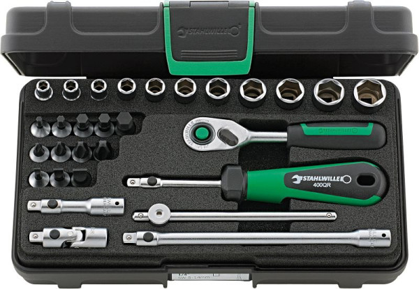 STAHLWILLE Steckschlüssel-Garnitur Nr.40/23/6QR 6,3 mm (1/4") 29-teilig, 96011137