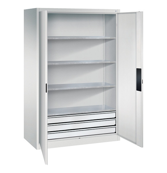 C+P Werkzeugschrank Acurado, H1950xB1200xT600mm, 7035/7035, 3 Einlegeböden, Traglast 110 kg, 8932-523 S10170