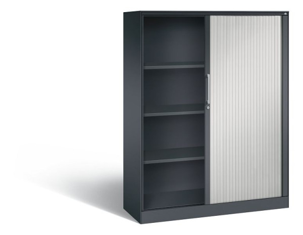 C+P Rollladenschrank Asisto, H1639xB1200xT435mm, Farbe: Schwarzgrau / Lichtgrau, Bügelgriff, 4 OH, 143011-000 S10041