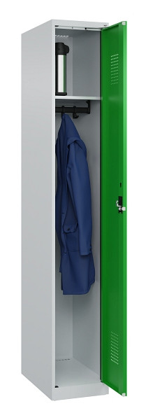 C+P Spind Evolo PLUS, 1 Abteil, 1850x300x500mm, 7035/6037, Verschluss Zylinderschloss, Ablageböden 1, 049000-10 S10038