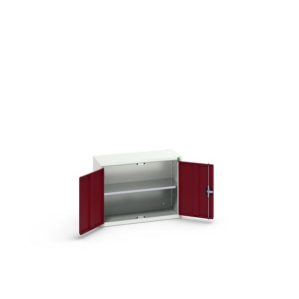 bott verso Economy Schrank, mit 1 Fachboden, BxTxH: 800 x 350 x 600 mm, Lichtgrau / Purpurrot, 16929101.24