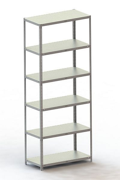 Meta Schraubregal FIX 100 GR 2500x1000x500 mm, verzinkt, Bodenanzahl: 6, 2002342