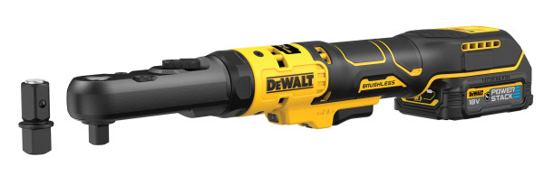 DeWalt 18V XR Akku-Ratsche, 3/8" und 1/2" (bürstenlos) inkl. 1x Powerstack G-Akku (18 Volt / 1,7 Ah), DCF510E2G-QW
