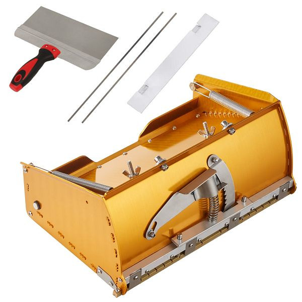 VEVOR Drywall Flat Box Finishing Mud Box 10'' Wall Compound Putty 2 Bonus Blades, GQPSHYC10FWSILJM1V0