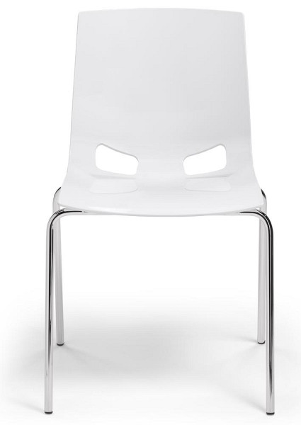 Deskin Schalenstuhl FONDO, Polypropylenschale, H 830 x B 510 x T 475 mm, weiß, 285365