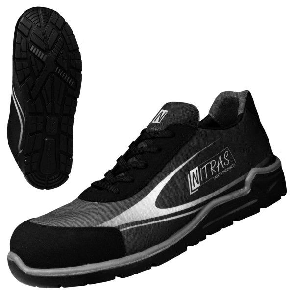 NITRAS UNIQUE STEP, S3 Sicherheitshalbschuhe, strapazierfähiges Textil, anthrazit, Größe: 48, VE: 10 Paar, 7415-48