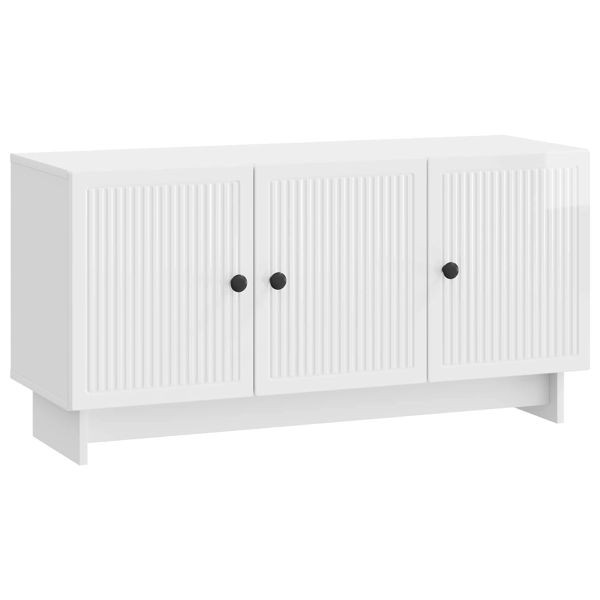 vidaXL TV-Schrank Hochglanz Weiß 99 x 34,5 x 50 cm Holzwerkstoff, 894029