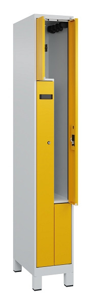 C+P Z-Spind Evolo PLUS, Füße, 2 Fächer, 1950x300x500mm, 7035/1004, Zylinderschloss, 049013-102 S10027