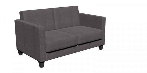 SETRADA 2-Sitzer Sofa, Webstoff, anthrazit-grau, 136 x 82 x 80 cm, LE-SE01-2P-WS-UNI22