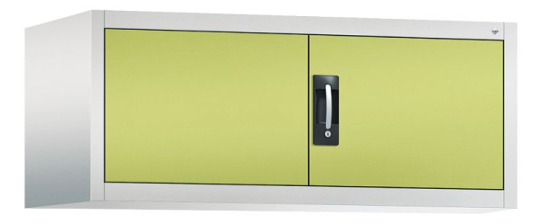 C+P Aufsatzschrank Acurado, H500xB1200xT600mm, Farbe: Lichtgrau / Viridingrün, Muldengriff, 9494-000 S10017