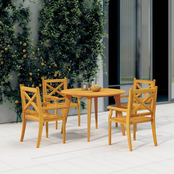 vidaXL Gartentisch Ø110x75 cm Massivholz Akazie, 310301