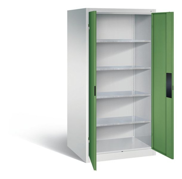 C+P Werkzeugschrank Acurado, H1950xB930xT800mm, Farbe: Lichtgrau / Resedagrün, Muldengriff, 8924-052 S10087