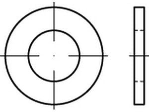 ART 83125 USS Flat washers Stahl Type A-W 1/2 (0,562 x 1,375 x 0,109) VE=S (200 Stück)