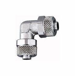 Riegler Winkelverbinder, SW: 14 mm, für Schlauch: 12/10 mm, Material: Messing vernickelt, 110583