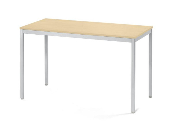 Deskin Konferenztisch PROFI MODUL, Platte Ahorn, Gestell Alusilber RAL 9006, B 1200 x T 600 x H 728 mm, 359369