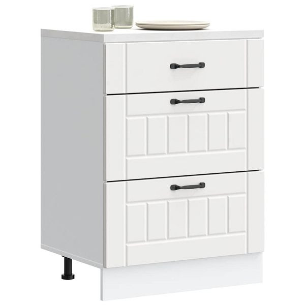 vidaXL Küchen-Unterschrank Lucca Weiß Holzwerkstoff, 854269