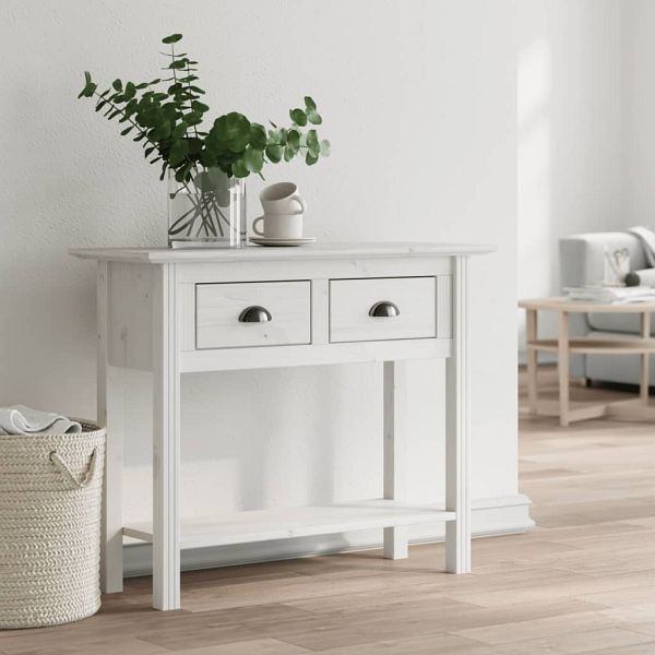vidaXL Konsolentisch BODO Weiß 91x35x74 cm Massivholz Kiefer, 355071