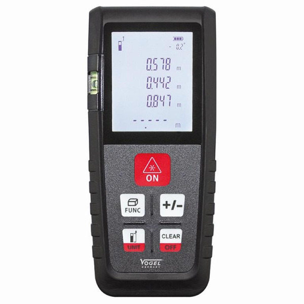 Vogel Germany Laser-Entfernungsmesser, Messbereich: 0,05 - 100 m, Ablesung: 0,001 m, max. Fehlertoleranz: 2 mm, 140132