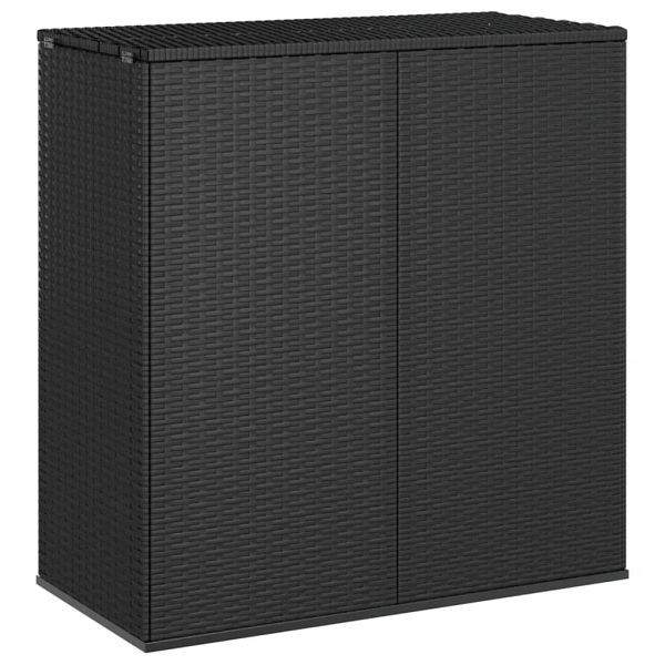 vidaXL Garten-Kissenbox PE Rattan 100x49x103,5 cm Schwarz, 317223