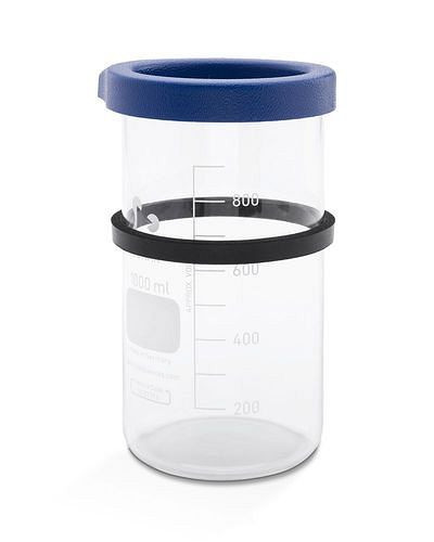 Elma Reinigungsglas mit Kunststoffdeckel und Gummiring für Ultraschallreinigungsgeräte, 1000 ml, 287270