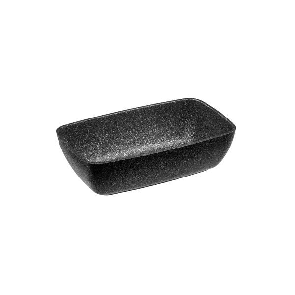 APS Schale GN 1/4 FrostFire, Aluminium, Antihaftbeschichtung, 26,5 x 16,2 cm, Höhe 7,5 cm, 2 Liter, Schwarz-silber, 30508