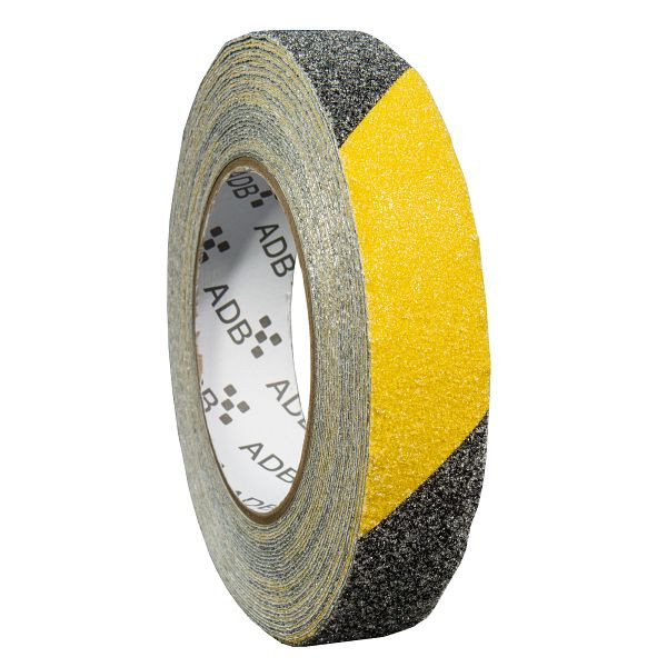 ADB Antirutschband gelb/schwarz, 2,5 cm x 10m, Stärke: 0,9mm, 99118