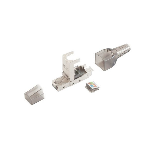 S-Conn cat. 6A Tool-less RJ45 Stecker mit Knickschutz geschirmt, 08-51001