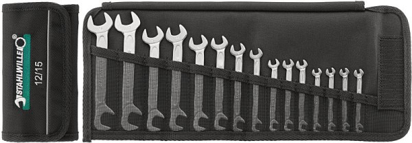 STAHLWILLE Satz Doppelmaulschlüssel ELECTRIC Nr.12/10 Schlüsselweite n 4-11 mm in Rolltasche 10-teilig, 96400653