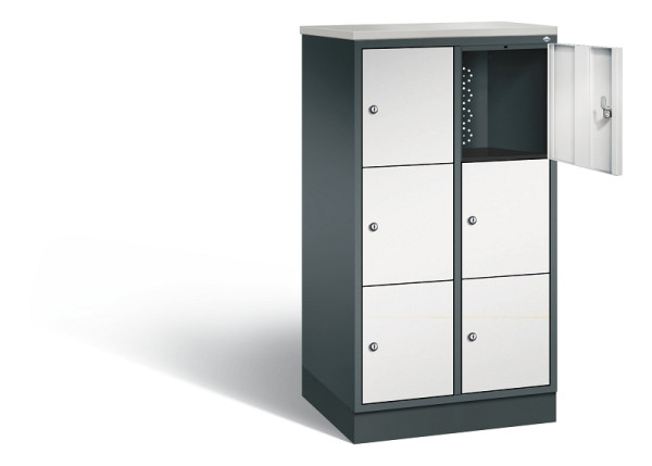 C+P Schließfachschrank Intro, H1255xB620xT490mm, 7016/7035, 8573-201 S10332