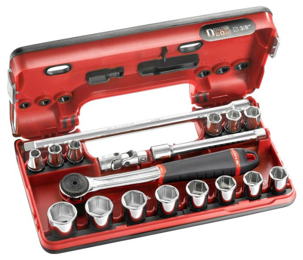 Facom Steckschlüssel-Set 3/8" D-Box, 18-teilig, J.161DBOX1