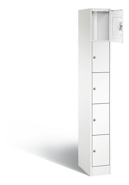 C+P Schließfachschrank Serie 8070, H1950xB240xT480mm, Farbe: Verkehrsweiß, 80700-10 S10416