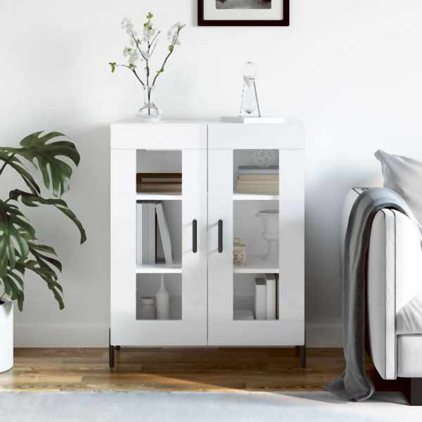 vidaXL Sideboard Hochglanz-Weiß 69,5x34x90 cm Holzwerkstoff, 827798