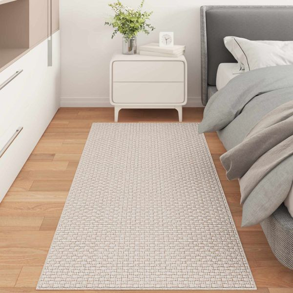 vidaXL Bereichsteppiche Rechtwinklig FARO Creme 200 x 80 cm Polyester, 42022558