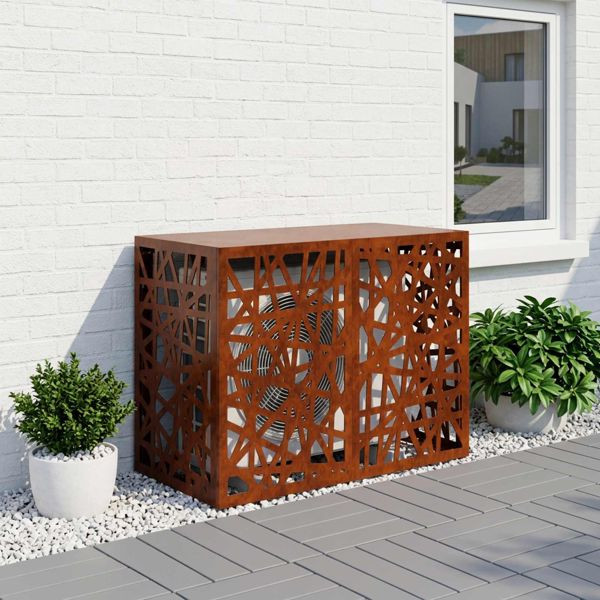 vidaXL Klimaanlagenabdeckung Rostoptik 100 x 50 x 70 cm, 8014163