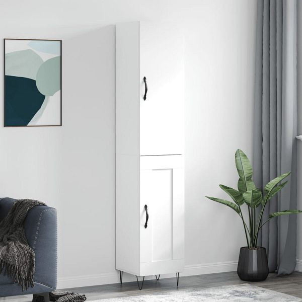 vidaXL Highboard Weiß 34,5x34x180 cm Holzwerkstoff, 3199137