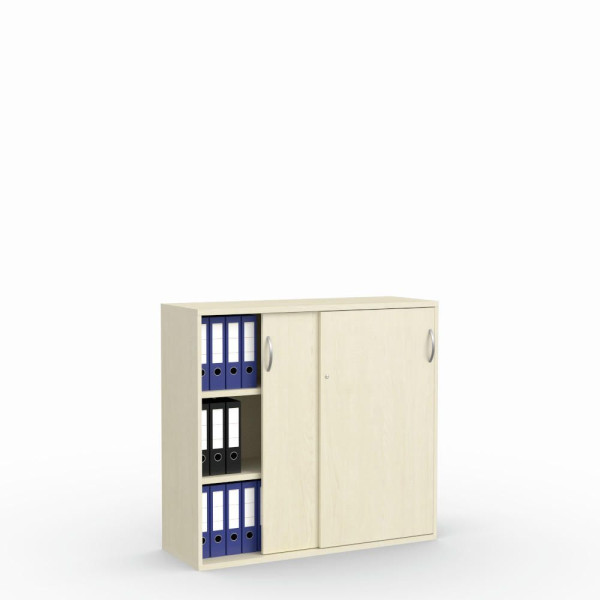 Deskin Schiebetürenschrank Multi M pro, Ahorndekor, B 1200 x H 1140 x T 420 mm, 270176