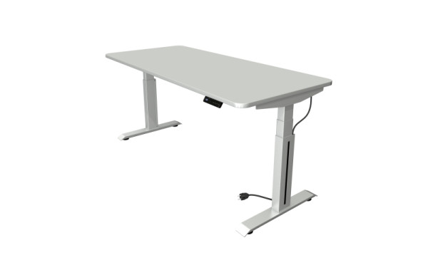 Kerkmann Sitz-/Stehtisch B 1800 x T 800 mm, elektrisch höhenverstellbar von 640-1290 mm, lichtgrau, (Montage), 10010711-1