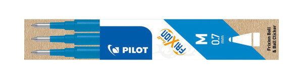 PILOT Tintenrollermine FriXion BLS-FR7 - 0,4 mm, himmelblau, 3er Pack, BLS-FR7-SKL-S3