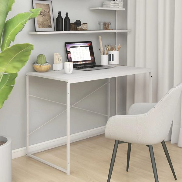 vidaXL Computertisch Weiß 110x60x70 cm Holzwerkstoff, 30209