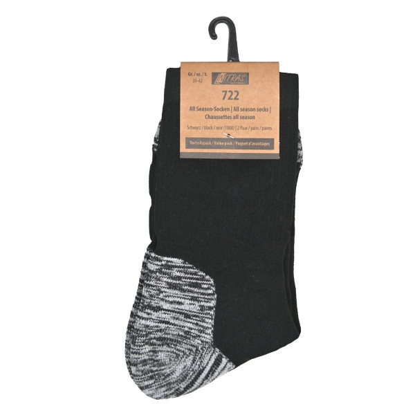 NITRAS All Season-Socken, Polyamid / Polyester / Elasthan, Größe: 46, Farbe: schwarz, VE: 112 Paar, 722-1000-46