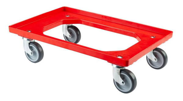 BS Rollen Transportroller für Kisten 60x40 cm, rot, T.-ROLLER.1R